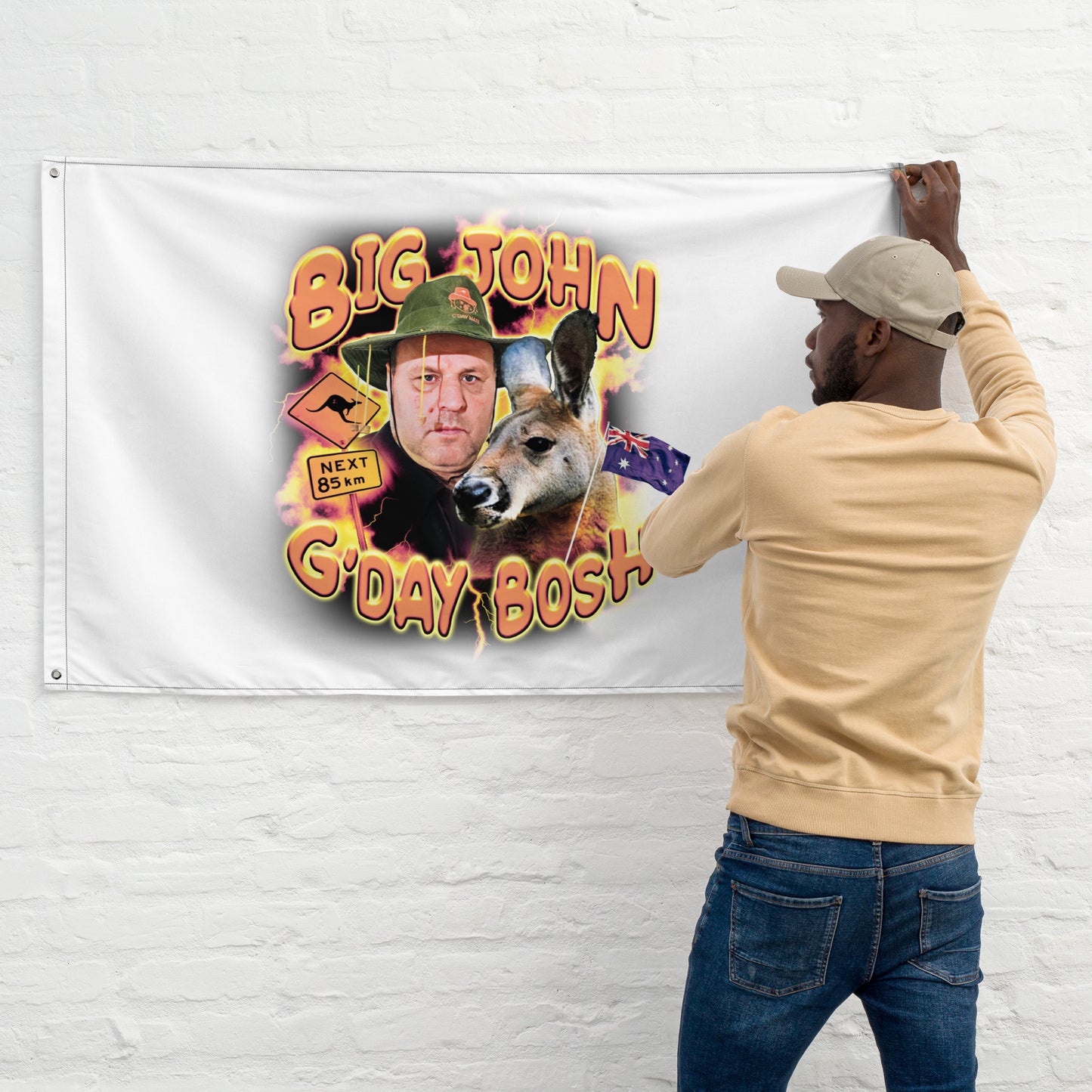 G'day Bosh Big John Flag